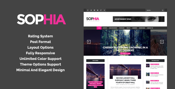 Sofia – An Elegant Magazine WordPress Theme (Personal)