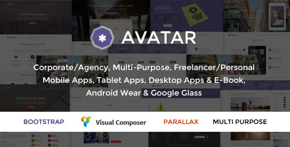 Avatar – One Page Parallax Theme (Portfolio)